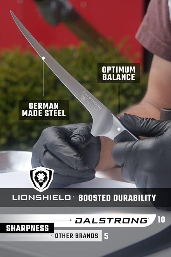 Dalstrong Fillet Knife - 7 inch - Vanquish Series - Forged High Carbon German Steel - POM Handle - Professional Kitchen Knife Gift - Razor Sharp Boning Knife - NSF Certified