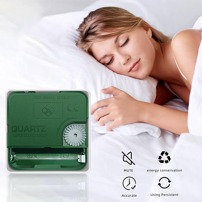 Wall Clock, 11 Inch Large Dial Non-Ticking Silent Battery Operated Quality Analog, Ultra-Quiet Movement Quartz, Timeless Stylish Clock, Ideal Modern Home, Office Décor (Sliver)