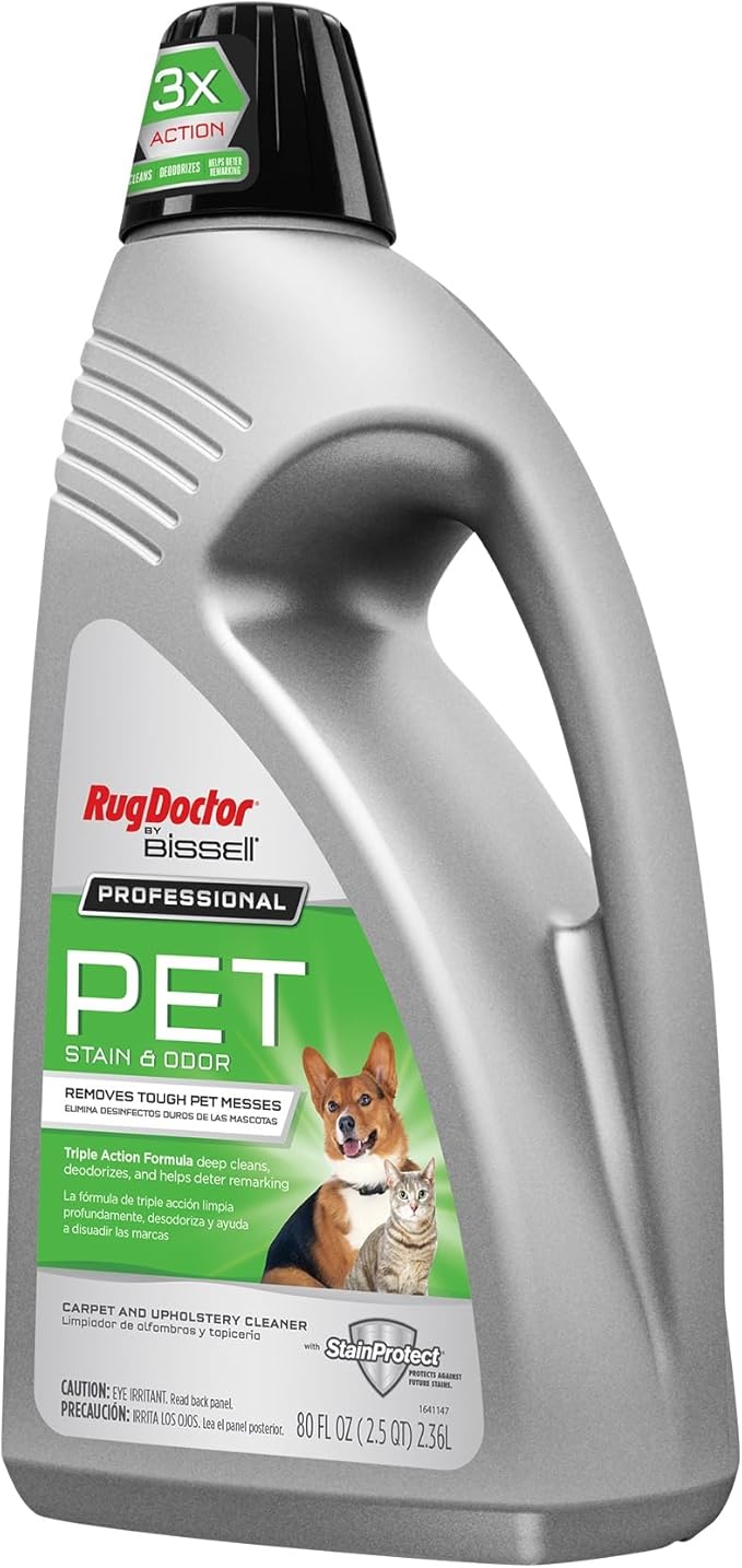 Rug Doctor by BISSELL Professional Triple Action Pet Stain and Odor Deep Carpet Cleaner, 80oz