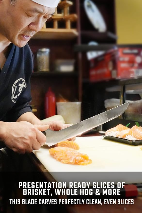 Dalstrong Brisket Slicing Knife - 12 inch Offset Blade - Gladiator Series Elite - High Carbon German Steel - G10 Handle Kitchen Knife - w/Sheath - NSF Certified