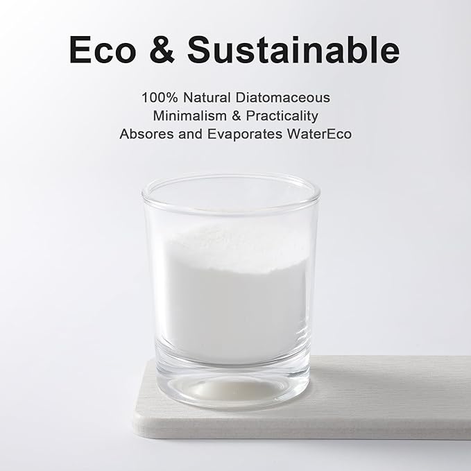 Water Absorbing Stone Tray for Sink | Quick Drying Diatomaceous Earth Coasters | Soap Dish Holder & Toothbrush Holder for Bathroom Counter | Hand Soap & Plant & Toiletries | Light Grey 4-Pack