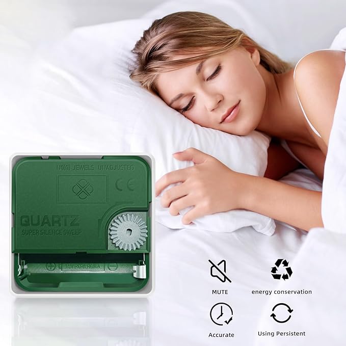 Wall Clock, 11 Inch Non-Ticking Silent Battery Operated Quartz Analog with LCD Display for Perpetual Calendar and F° Temperature, Ideal Modern Home, Bedroom, Kitchen, Office Décor (Gold)