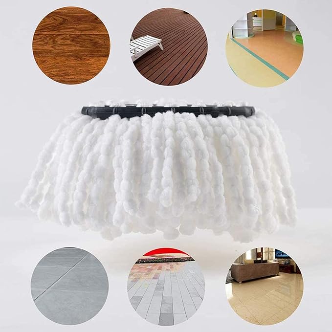 4 Pack Spin Mop Replacement Heads, Microfiber Spin Mop Refills, Easy Cleaning Mop Replace Heads for Floor Cleaning