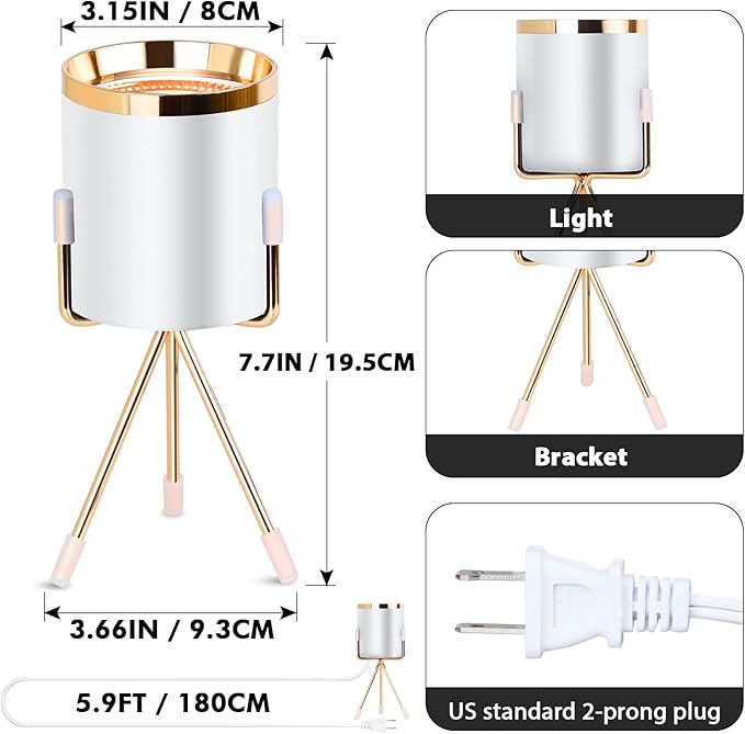 Spot Lights Indoor Floor Lamp, 6W Uplighting Indoor with Remote, Dimmable & Timer & 3 Color Temperatures, 2700K to 6500K Floor Can Lights for Plants Pictures Corner Ambient Lighting, 2 Pack