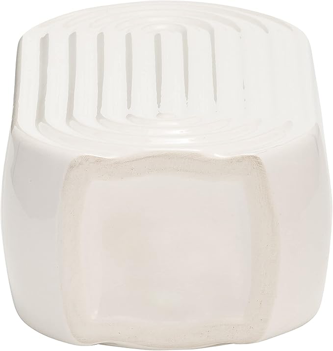 Sagebrook Home Modern Boho Ceramic Stoneware Vase - Textured Decorative Flower Vase for Home, Office, Bedroom, or Living Room - 9" White