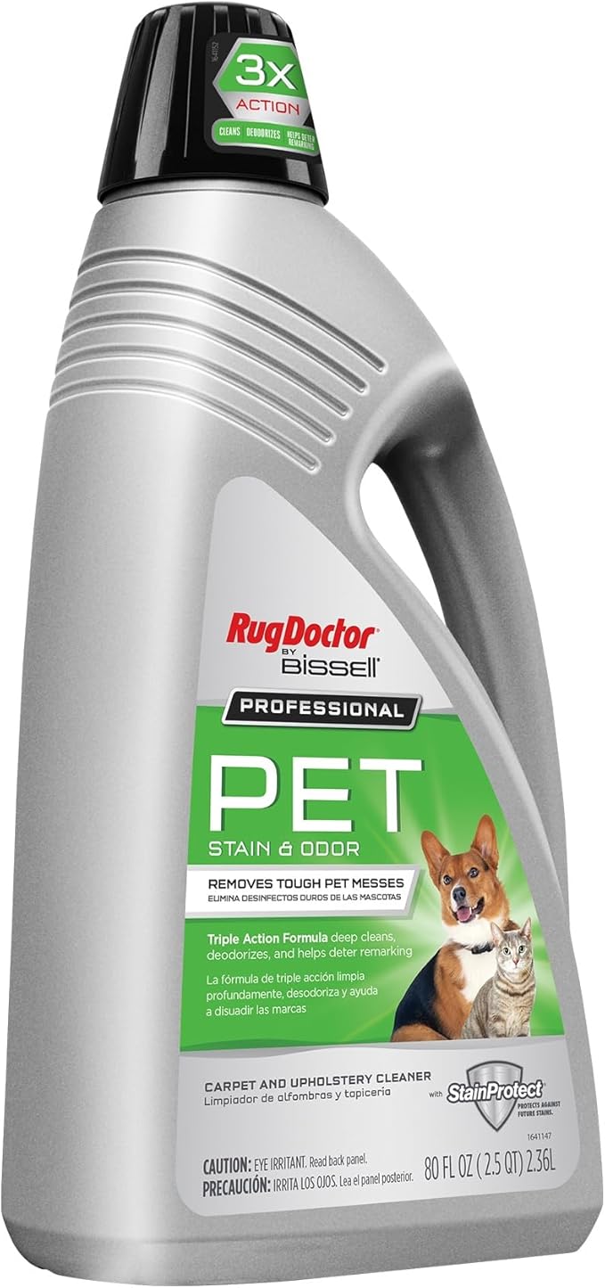 Rug Doctor by BISSELL Professional Triple Action Pet Stain and Odor Deep Carpet Cleaner, 80oz