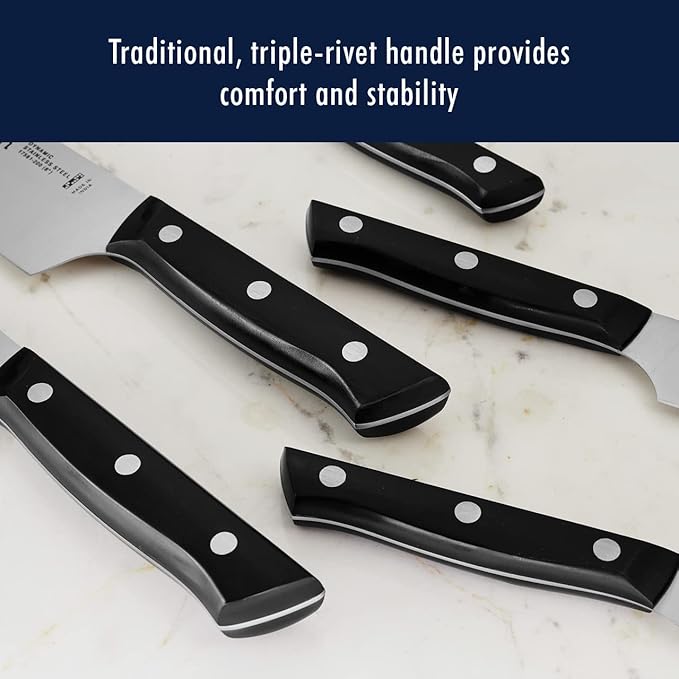 HENCKELS Dynamic Razor-Sharp 5-inch Utility Knife, Tomato Knife, German Engineered Informed by 100+ Years of Mastery