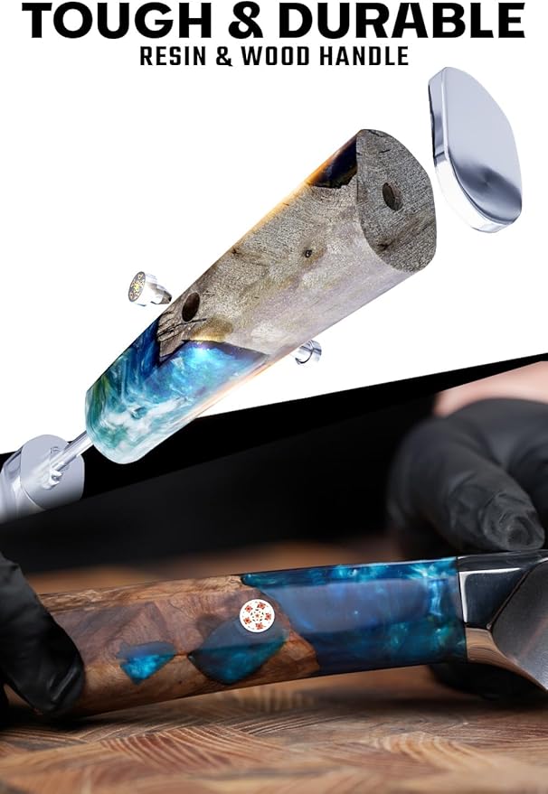 Dalstrong Boning Knife - 6 inch - Valhalla Series - 9CR18MOV HC Steel - Celestial Resin & Wood Handle Gift Knife - Fillet, Meat Cutting, Carving, Bone, Trimming, Deboning - Leather Sheath