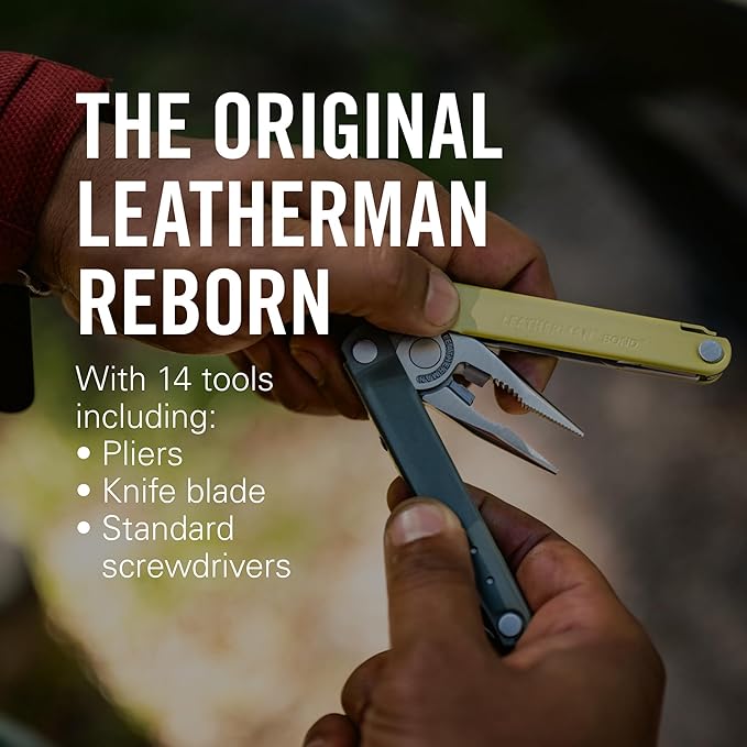 LEATHERMAN, Bond, 14-in-1 Lightweight Multi-tool for Camping, Hiking & Everyday Carry (EDC), Made in USA, Mossy Slate