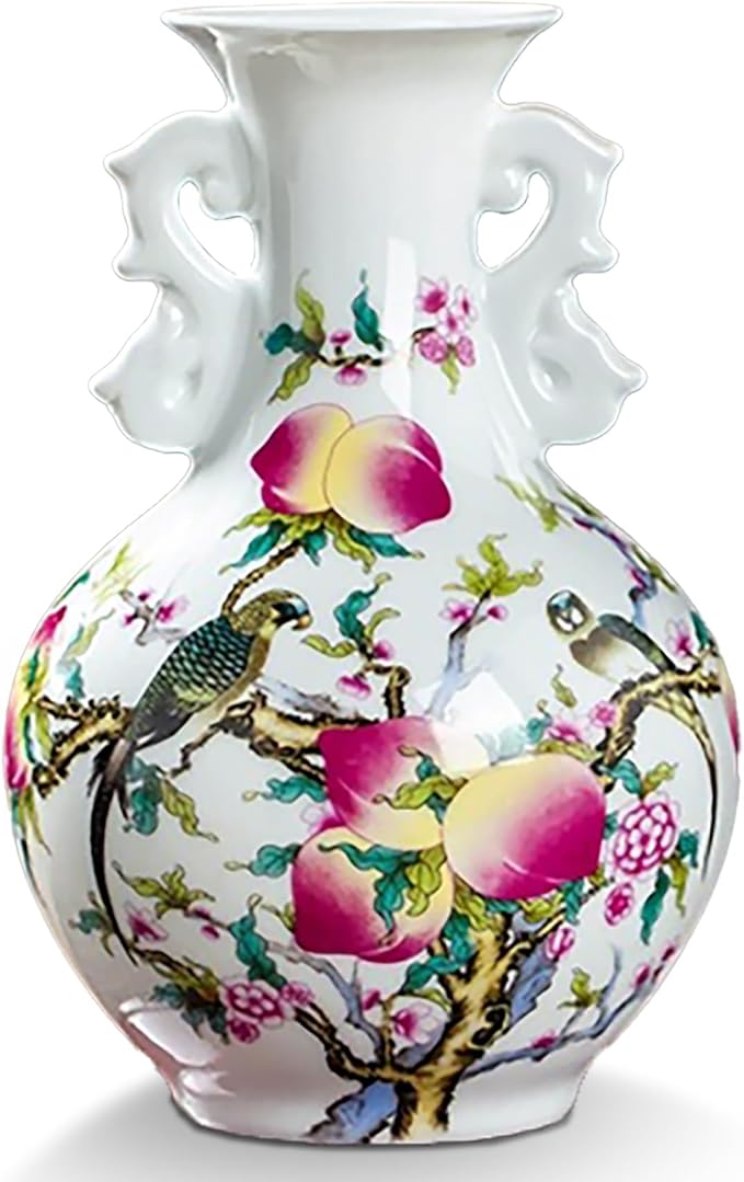 MTME Porcelain Figurines, Jingdezhen Decorative Flower vase, Ear Bottle, Home Decor, Wedding Gifts, Aesthetic Sculpture Home décor