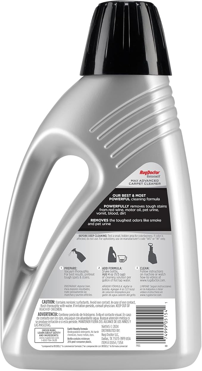 Rug Doctor by BISSELL Max Advanced Deep Carpet Cleaner Solution 48oz