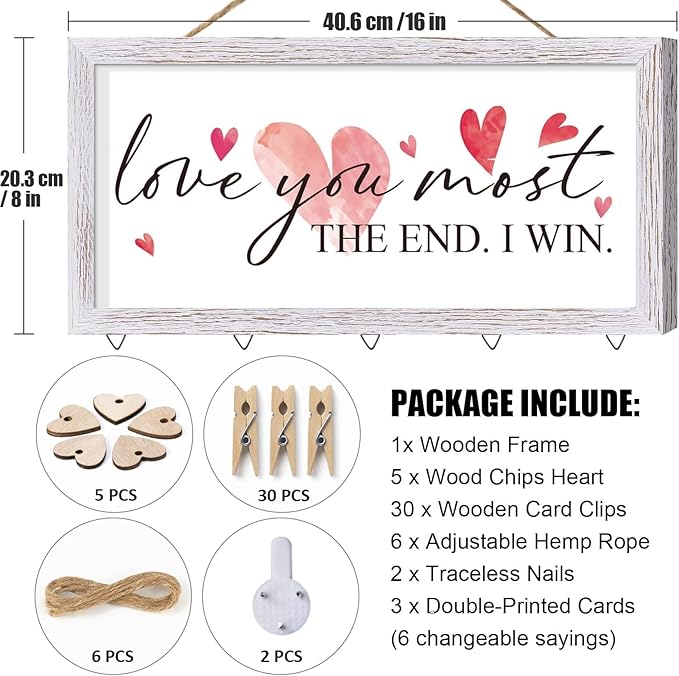 Christmas Card Holder Display Wall Hanging Collage Picture Frames Interchangeable Holiday Decor Clips Photo Holders Merry Christmas Sign Wooden Photo Holder for Gift Card Holder Xmas Party Decor