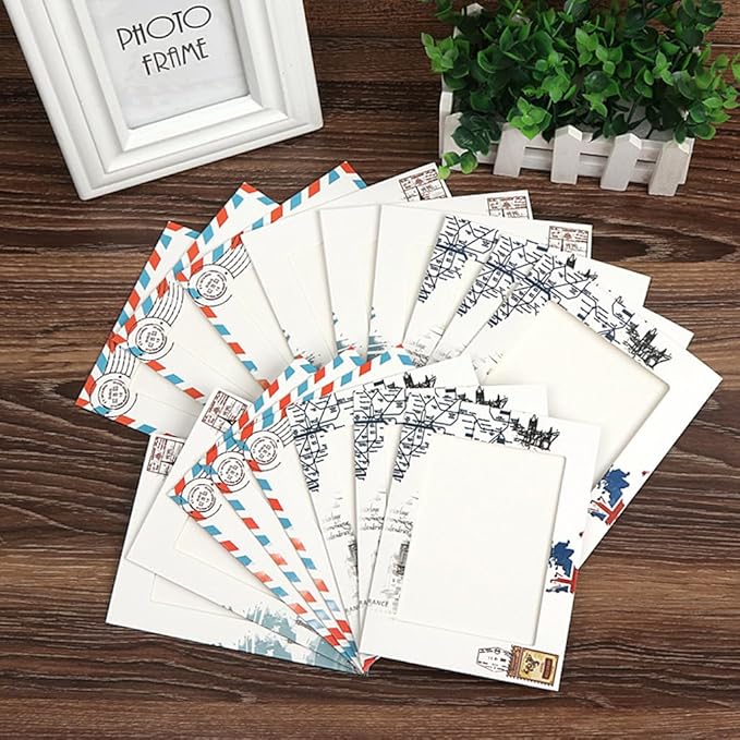 Hanging Photo Display Photo Holder String with Clips Photo Frame Set Perfect Wall Decor for Teen Bedroom Home Cubicle Office Retro Postmark *1