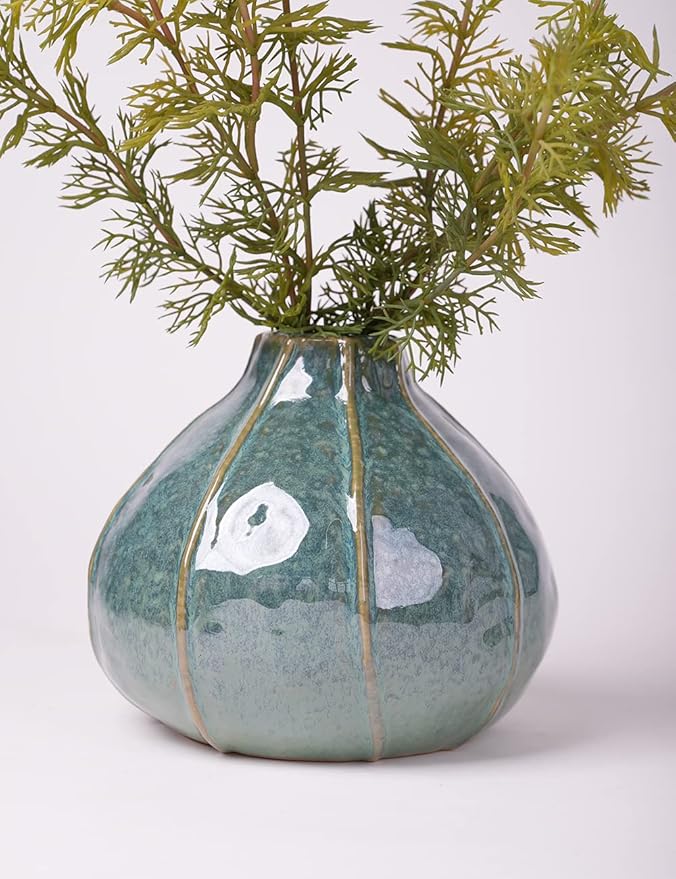 HAUCOZE Ceramic Decorative Vase Modern Decor Statue Table Centerpiece Sculpture Gifts 6.3inch