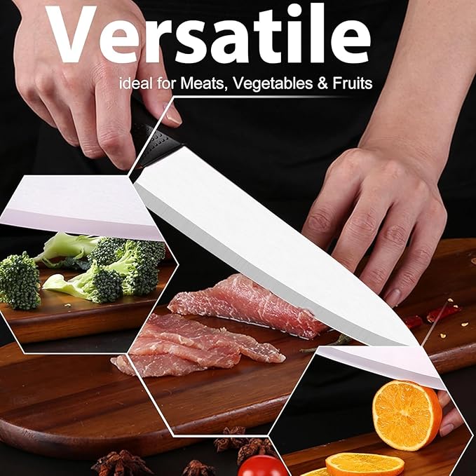 Ceramic Knife - 6 inch Chef's Knife - Light, Precise, Sharp Ceramic Kitchen Knife with Sheath Cover
