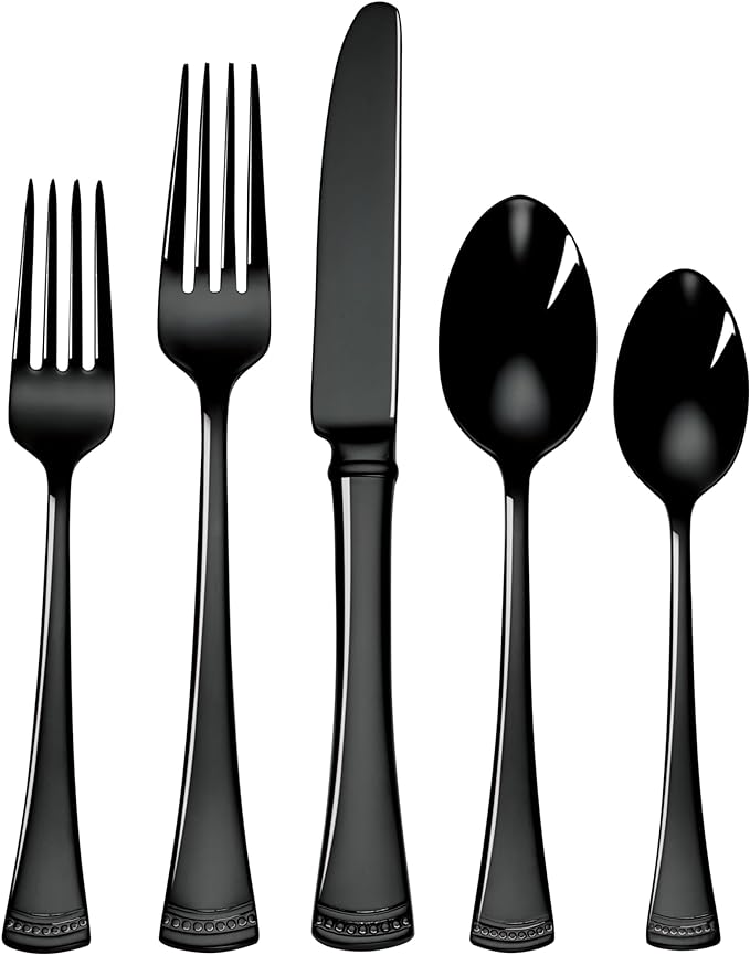 Lenox 893677 Portola Black 20-Piece Flatware Set