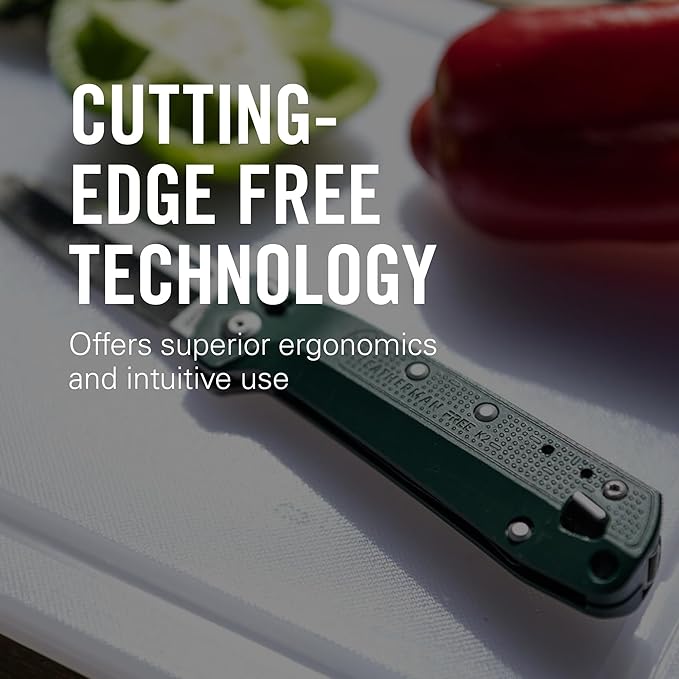 LEATHERMAN, FREE K2, Folding Pocketknife, 8-in-1 Multi-tool for Everyday Carry (EDC), Home & Outdoors, Made in USA, Silver (K2X with Serrated Blade)
