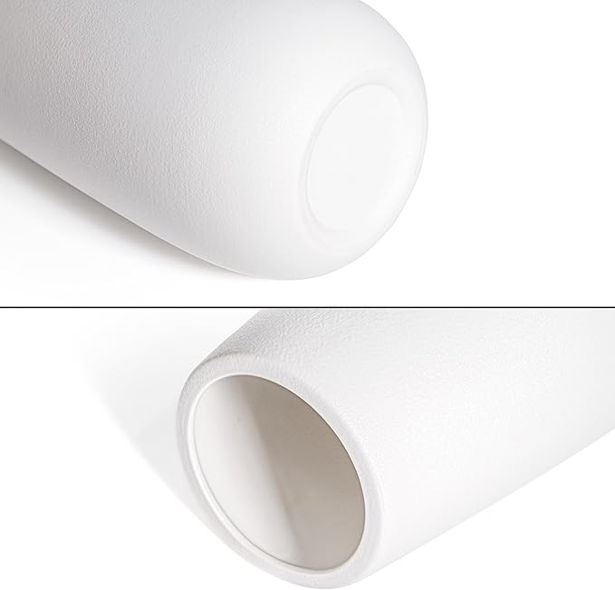 D'vine Dev 8 Inch Ivory Elegant Oval Ceramic Vase for Flowers, Home Décor Vase with Design Box, VS-LD-A-2