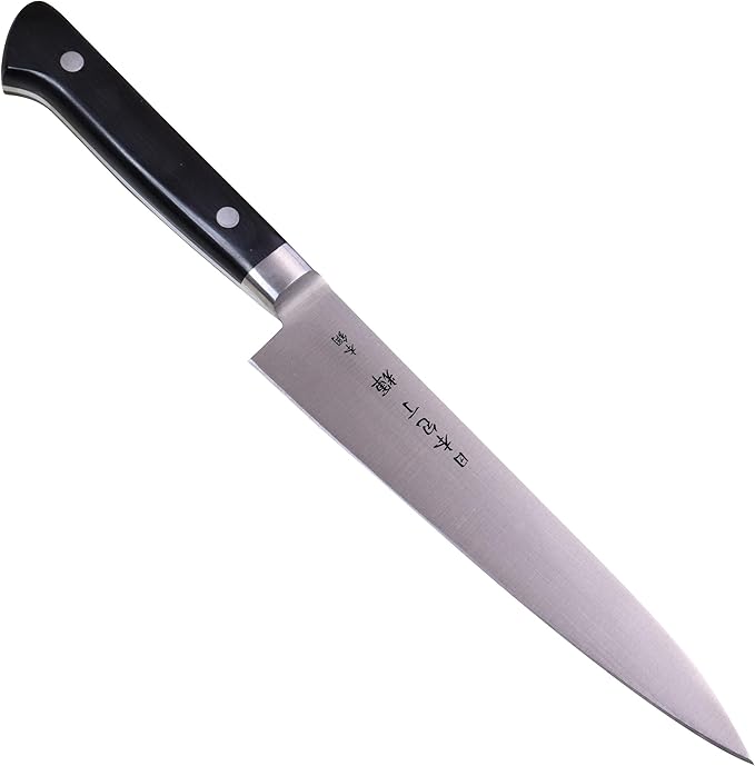 Kagayaki CarboNext Japanese Chef’s Knife, KC-2ES Professional Petty Knife, High Carbon Tool Steel Pro Kitchen Knife with Ergonomic Pakka Wood Handle, 5.9 inch