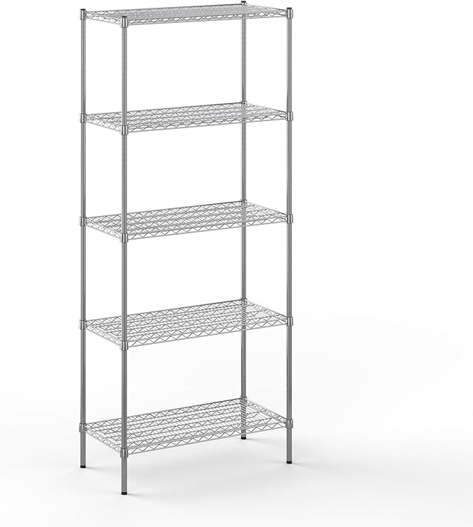 18" Deep x 36" Wide x 86" Height Wire Shelving Kit | 5-Tier | NSF Commercial Storage Rack Unit