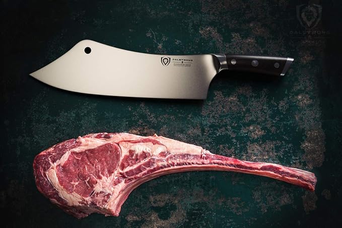 Dalstrong Chef & Cleaver Hybrid Knife - 12 inch Extra-Large - The Crixus - Gladiator Series Elite - HC German Steel - G10 Handle - Heavy Duty - w/Sheath - NSF Certified