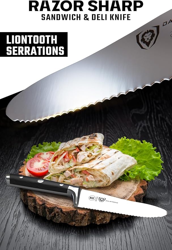 Dalstrong Ultimate Sandwich Knife - 6 inch Utility Knife - Gladiator Series Elite - Spreader - Forged German High-Carbon Steel - Sheath Included - Ham, Cheese, Bread Knife Gift- NSF Certified