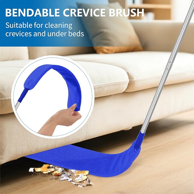 7PCS Dusters for Cleaning, Extendable Microfiber Duster with Extension Pole Up to 100'', Bendable Washable Cleaner Dusters for Cleaning Fan, High Ceiling, Blinds, Furniture, Car