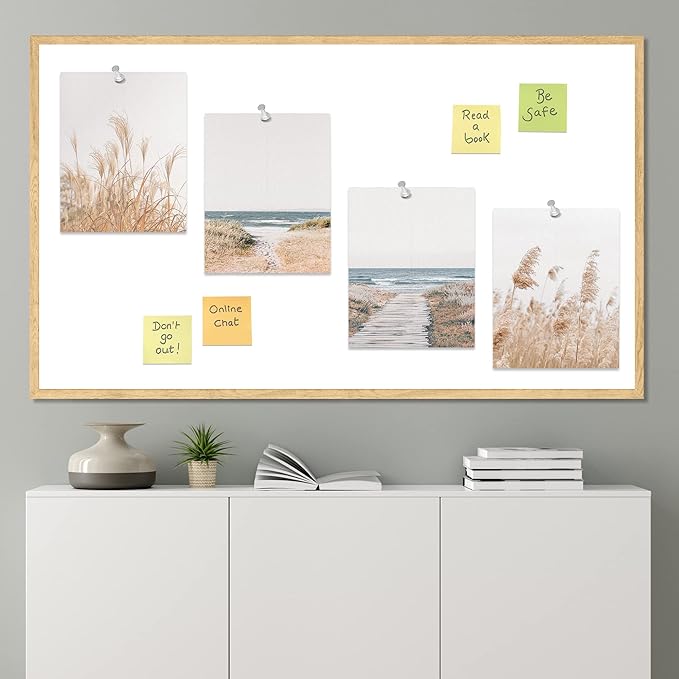 SIGNWIN Poster Bathroom Decor 8"x10"x 4, Wall Art Room Decor Multicolor for Living Room, Bedroom, Office White Pampas Grass Beach Ocean Shore Horizon Nature Wilderness Realism Landscape Colorful