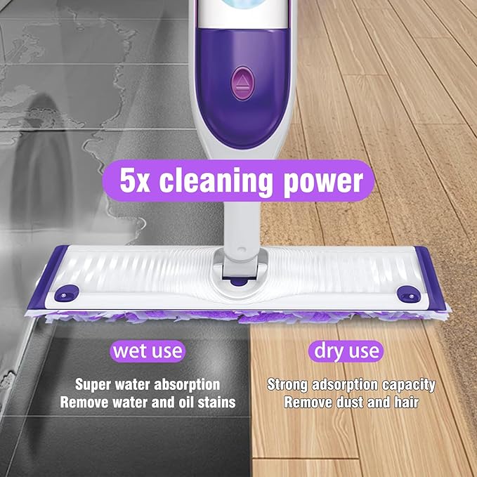 50 Count Disposable Heavy-Duty Power Mop Pads Refills for Swiffer Power Mop,Replacement Floor Cleaning Refills, Non-Washable & Unscented, Compatible with Swiffer PowerMop (Quick-Absorb, No Residue)