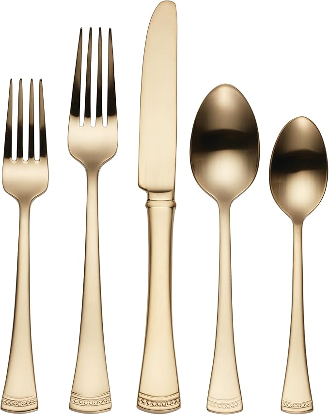 Lenox Portola, 3.40 LB, 20-Piece Flatware Set, Gold