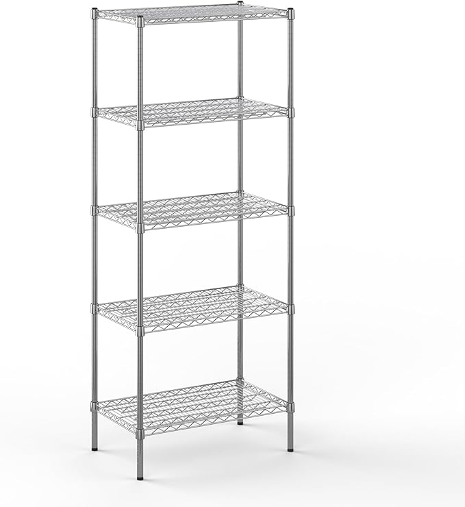 18" Deep x 30" Wide x 74" Height Wire Shelving Kit | 5-Tier | NSF Commercial Storage Rack Unit