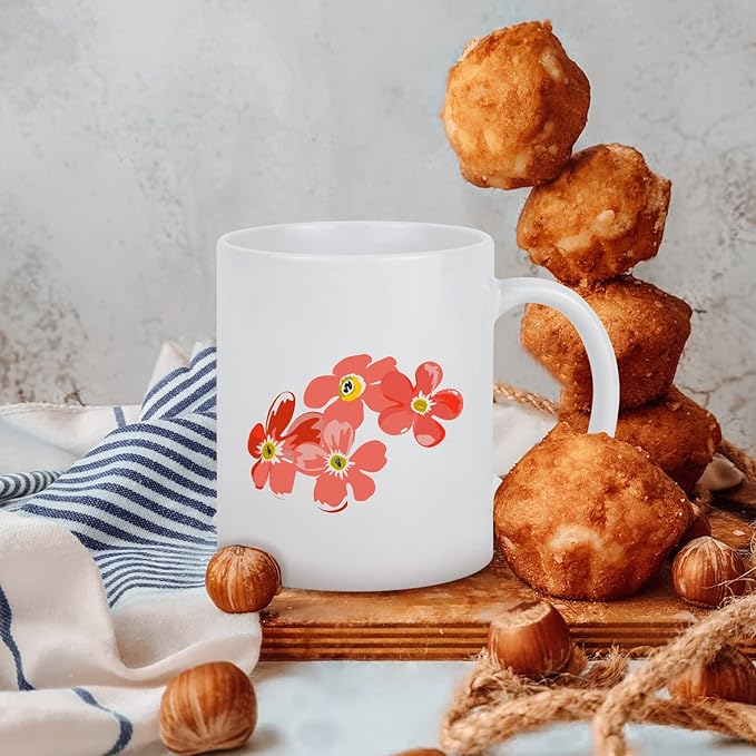 Sublimation Blank Ceramic Coffee Mugs Set of 6 Pcs White Mugs 11 oz Porcelain Espresso Cups Sublimation Mugs Blank DIY for Coffee Soup Tea Milk Latte Hot Cocoa etc