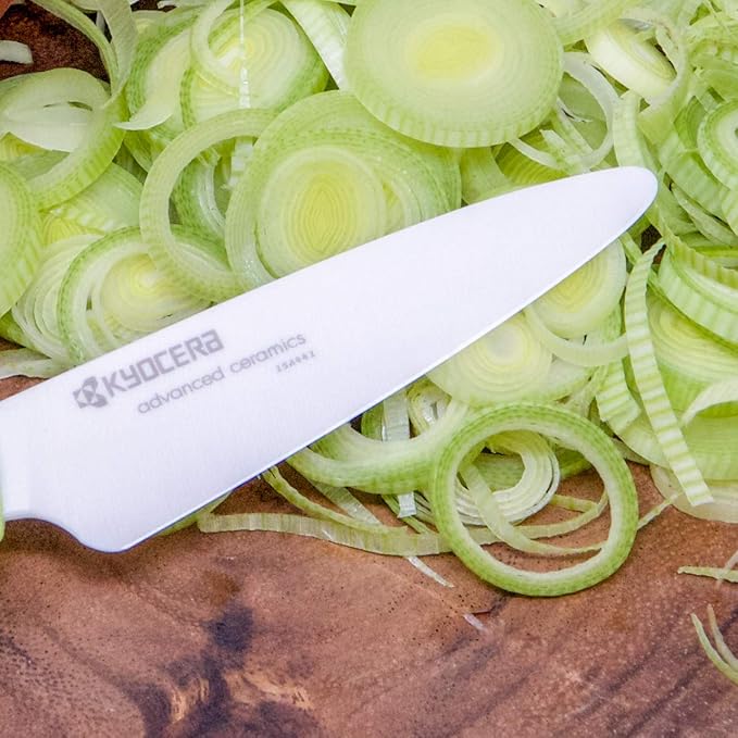 Kyocera Advanced Ceramic Revolution Series 3-inch Paring Knife, White Handle, White Blade