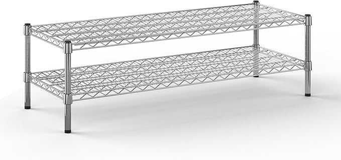 18" Deep x 48" Wide x 14" Height Wire Shelving Kit | 2-Tier | NSF Commercial Storage Rack Unit