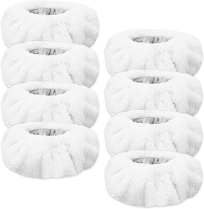 Steam Cleaner Accessories Small Microfiber Bonnets Triangle Compatible with Dupray Neat Fit for McCulloch Steamer Attachments Reusable Washable Steam Mop Pads for Multi-Surface Cleaning 8 PCS