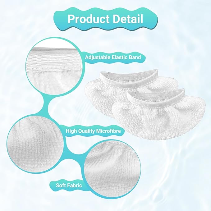 10 Pack Steam Cleaner Accessories, Microfiber Cloths for Handheld Steam Cleaner, Compatible with Bissell Steam Shot, Dupray, Wagner, McCulloch, PurSteam, Universal and Washable