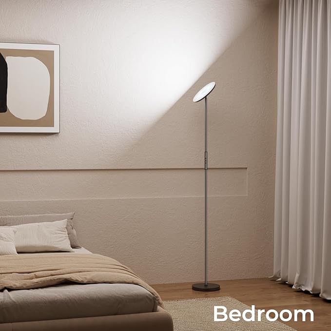 Smart Floor Lamp, 2800LM RGBWW Standing Lamps for Living Room with Smart App & Voice Control, 69.3in Torchiere Floor Lamps Color Changing, 350°Rotating LED Tall Lamp for Bedroom Office Gaming Party