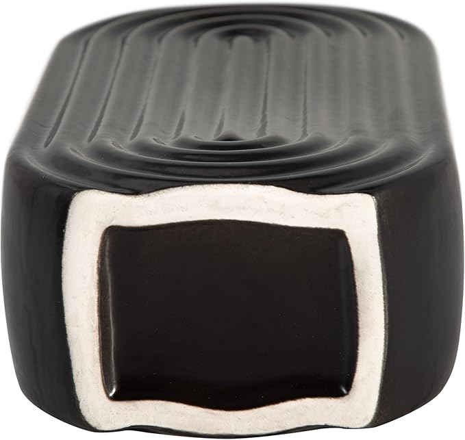 Sagebrook Home Boho Ceramic Stoneware Vase - Modern Decorative Flower Vase for Home, Office, Bedroom & Living Room - Stylish Textured Design - 11" Black