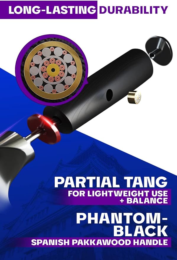 Dalstrong Nakiri Knife - 6 inch - Phantom Series - Japanese High-Carbon AUS8 Steel - Pakkawood Handle - Vegetable Kitchen Knife - Sheath Included