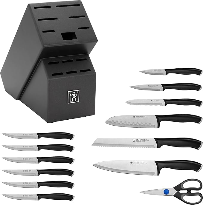 Silvercap 14 Piece Knife Block Set, Black