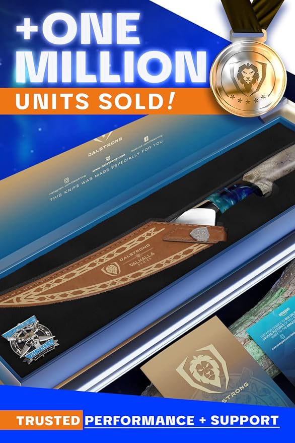 Dalstrong Fillet Knife - 6.5 inch - Valhalla Series - 9CR18MOV HC Steel - Celestial Resin & Wood Handle Gift Kitchen Knife - Meat Cutting, Carving, Bone, Deboning, Boning - Leather Sheath