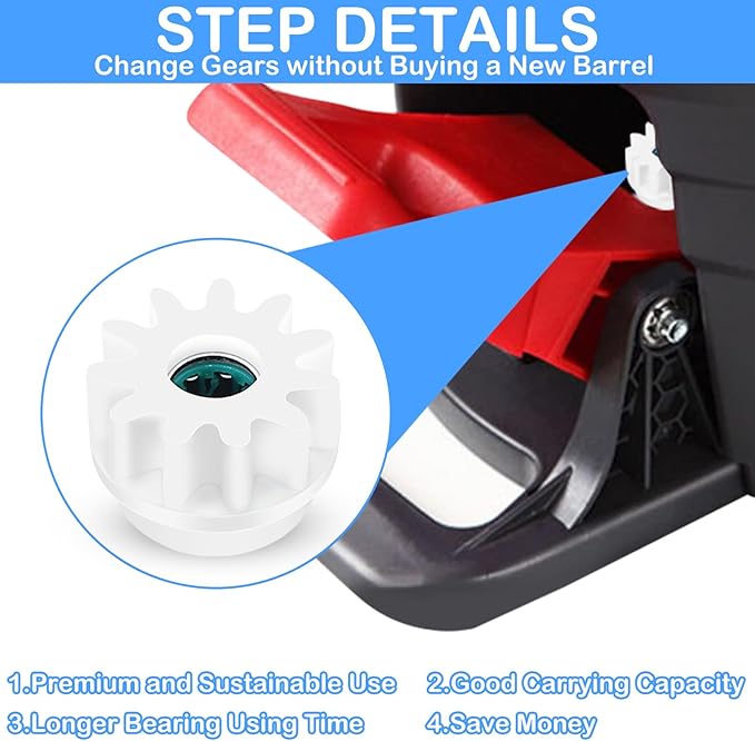 4Pcs Spin Mop Replacement Parts, Spin Mop Bucket Clutch Bearing Gear Sprockets Replacement Compatible with Ocedar, One Way Bearing Sprockets Pedal Repair Replacement for Vileda and More Rotation Mop
