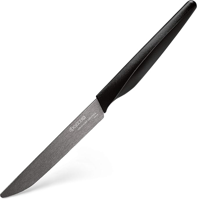 Kyocera 4-piece Ceramic Steak Knife Set, 4.5" Black