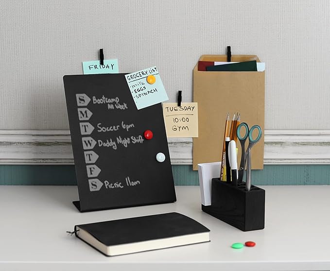 50 Pack Mini Self Adhesive Clips for Pictures - Black Wood Clip Photo Holders for Wall, Poster Hanger, Photo Cards Hanging Display Board & Picture Boards, Artwork Photos Holders Card Room Decor