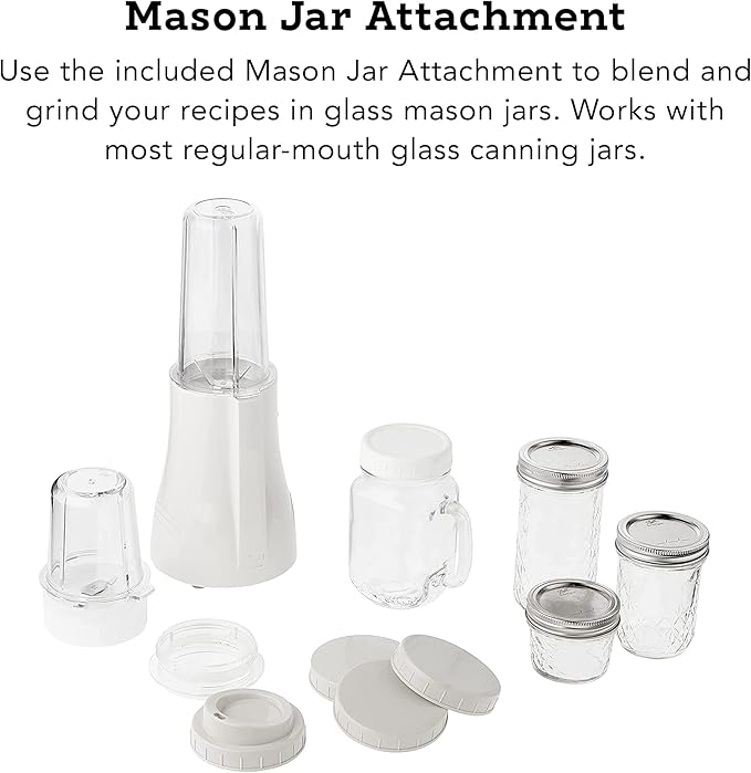 Tribest PB-350 Personal Blender for Shakes and Smoothies with Portable Blender Cups, White, Large