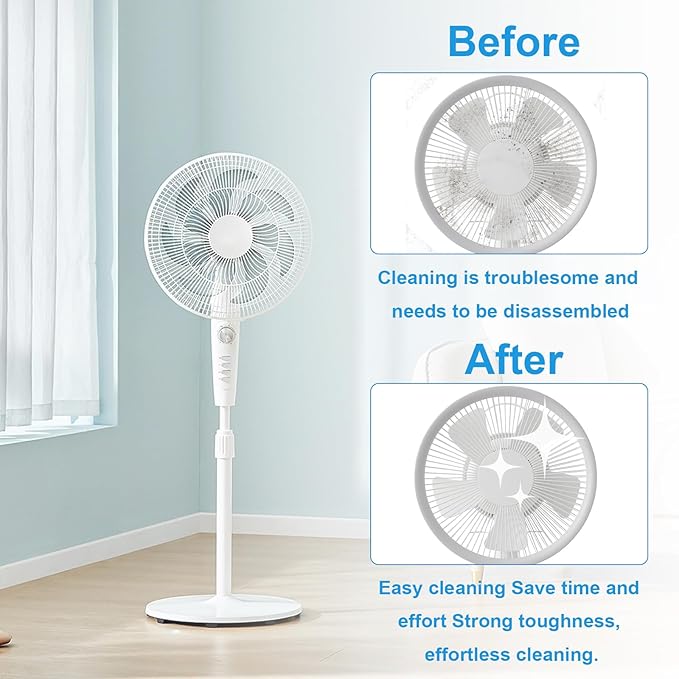4 Pcs Cobweb Duster, Bendable Fan Cleaner Brushes Set Reusable, Plastic Microfiber Duster for Air Conditioning Shutters,Ceiling Fan, Blades, Curtains,Air Vents(Blue,Gray)