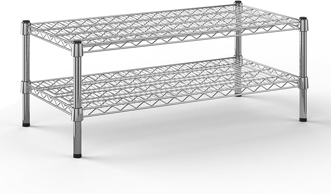 18" Deep x 36" Wide x 14" Height Wire Shelving Kit | 2-Tier | NSF Commercial Storage Rack Unit