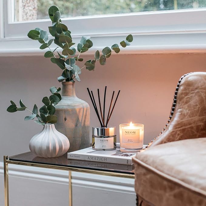 NEOM- Complete Bliss Scented Candle, 3 Wick | Blush Rose, Lime & Black Pepper | Essential Oil Aromatherapy Candle | Scent to De-Stress