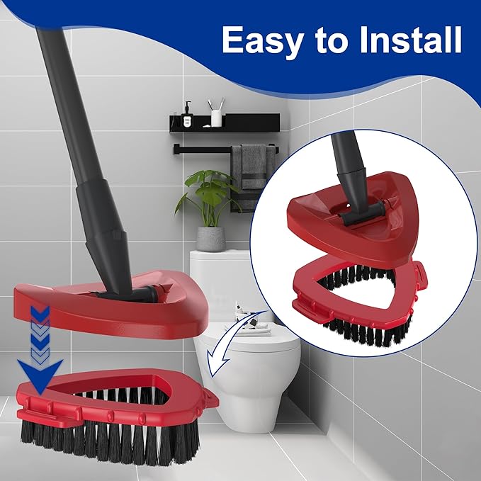 Scrubber Mop Head for O Cedar RinseClean Spin Mop 2 Tank System, Replace Head for OCedar Spin Mop Scrub Brush Head, Scrubber Head Replacement Attachment, Scrub Brush Mop Head 2 Tank, Clean Brush