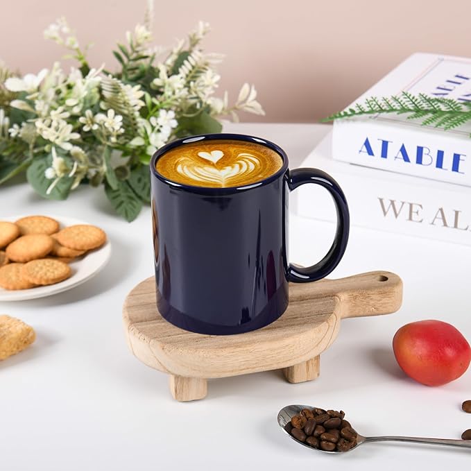 12oz coffee mug set of 6 Coffee Mugs for Coffee, Tea, Cocoa, Milk(cobalto)